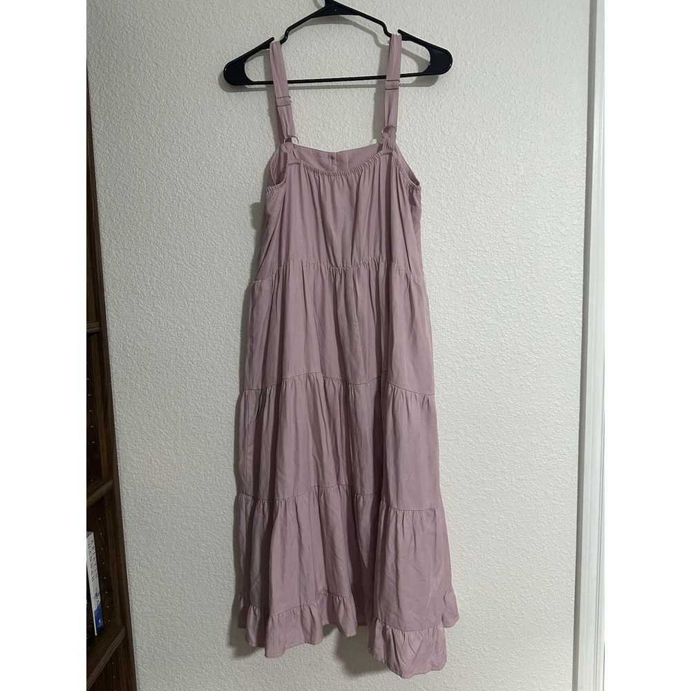 Tiered Midi Babydoll Dress Lilac Purple S Entro Lavender Prairie Cottagecore - Picture 3 of 6